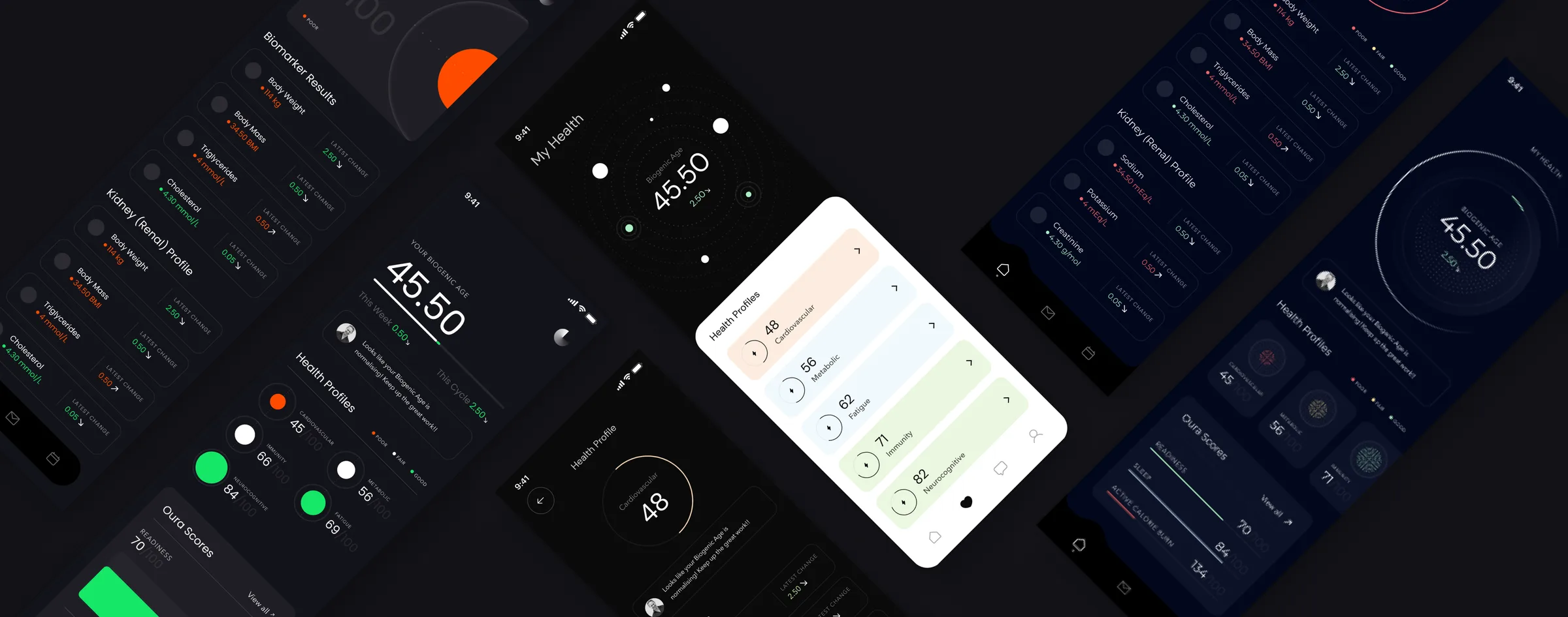 Visual style exploration for the Edison app: dark palettes, data visualisation and type treatments